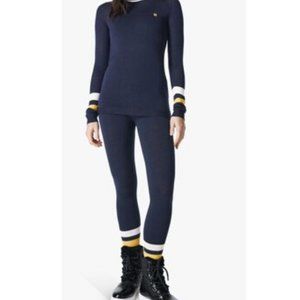 Sweaty Betty Women's Navy Merino Seamless Base Layer Leggings Size M